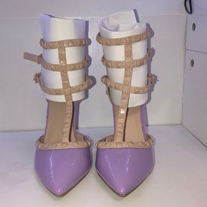 Lavender Patent leather heel